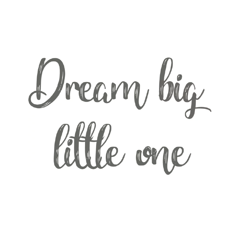 Indianen dieren - Tekst muursticker; Dream big little one - LM Baby Art