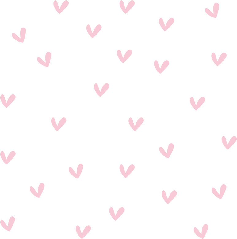 Kleine roze hartjes muurstickers voor in de babykamer op de muur. Set van 100 hartjes muurstickers