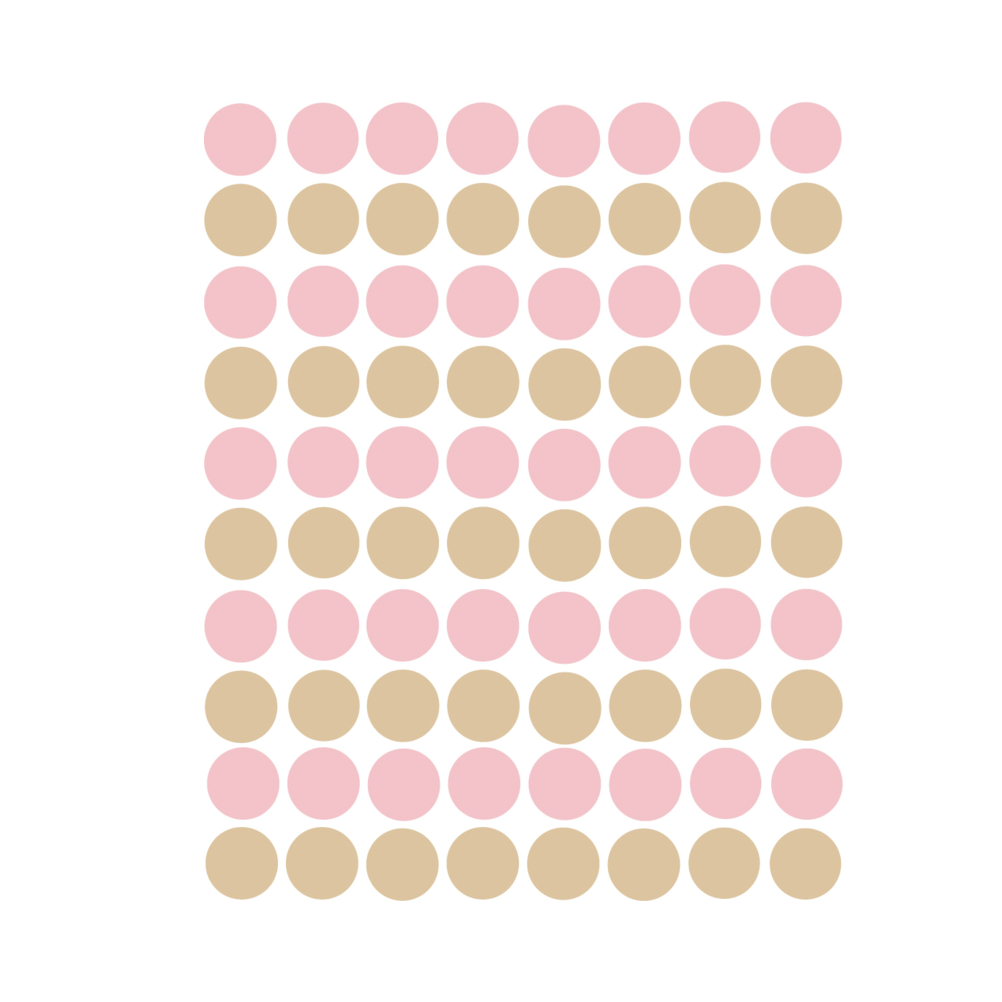 Confetti stipjes muurstickers roze/beige