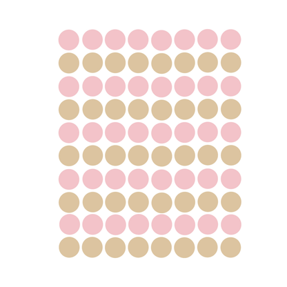 Confetti stipjes muurstickers roze/beige