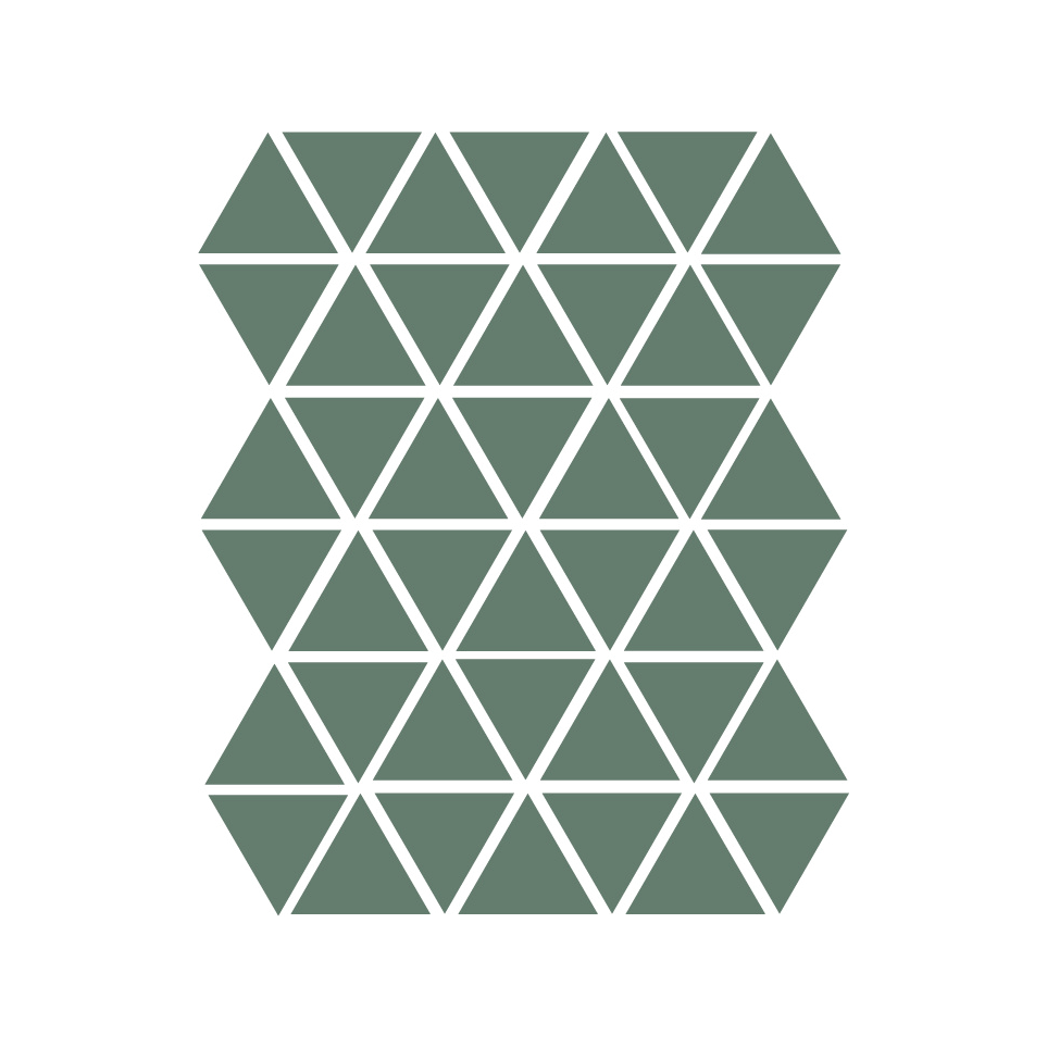 Donker groene driehoek muurstickers