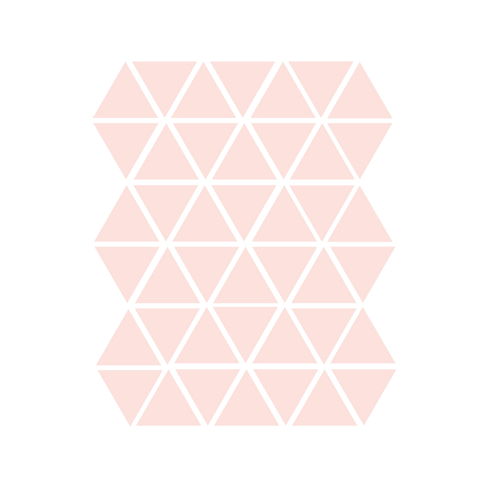 Zalm roze driehoek muurstickers