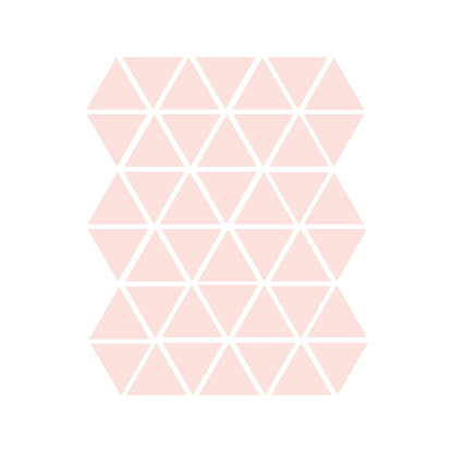 Zalm roze driehoek muurstickers