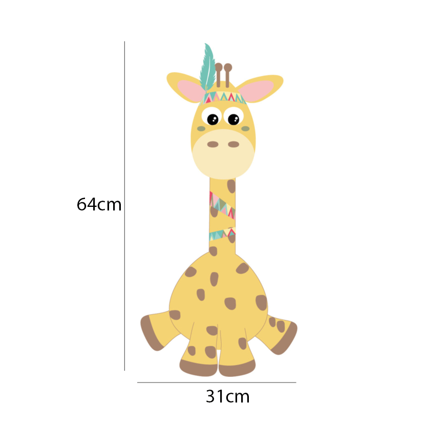 Indianen dieren - Giraf muursticker - LM Baby Art