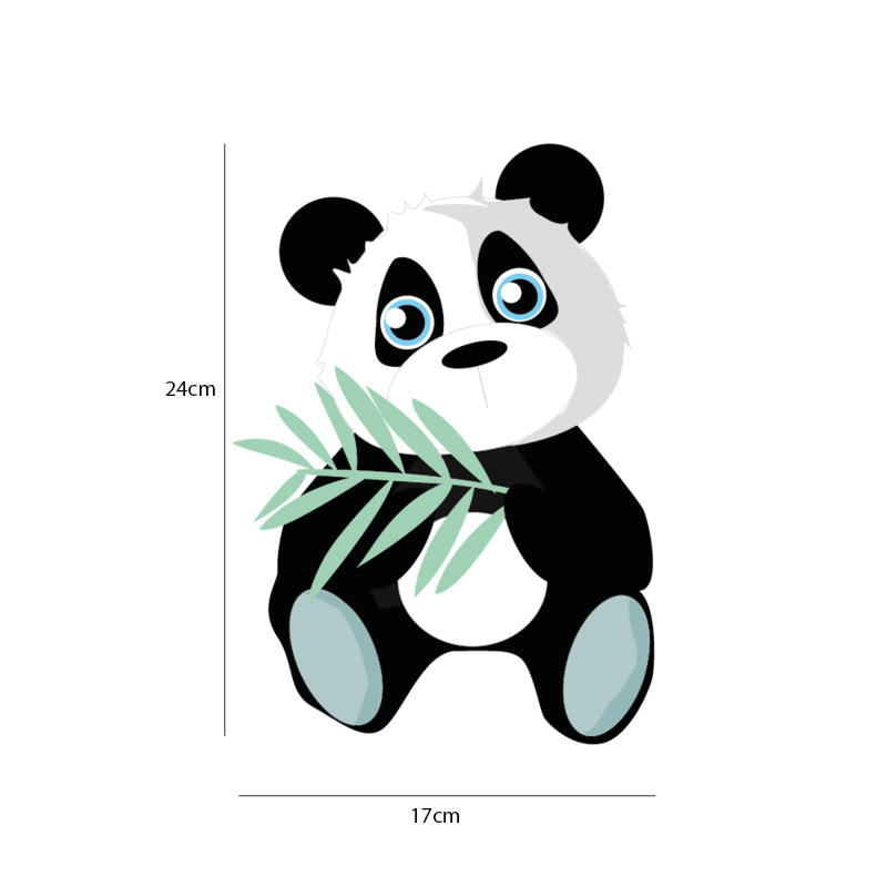Jungly jungle - Panda muursticker - LM Baby Art