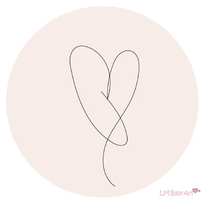 Muurcirkel hartje - LM Baby Art | Muurdecoratie voor de allerkleinsten