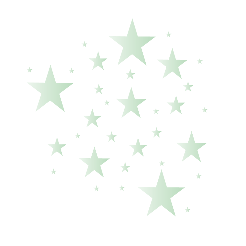 Licht groene sterren muurstickers