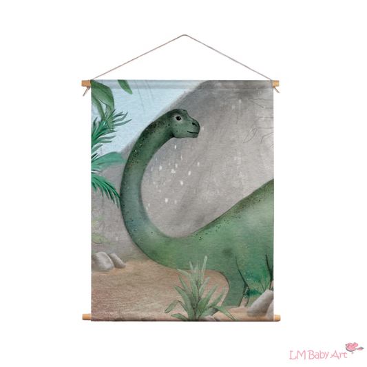Textielposter Brontosaurus | 30x40cm - LM Baby Art 