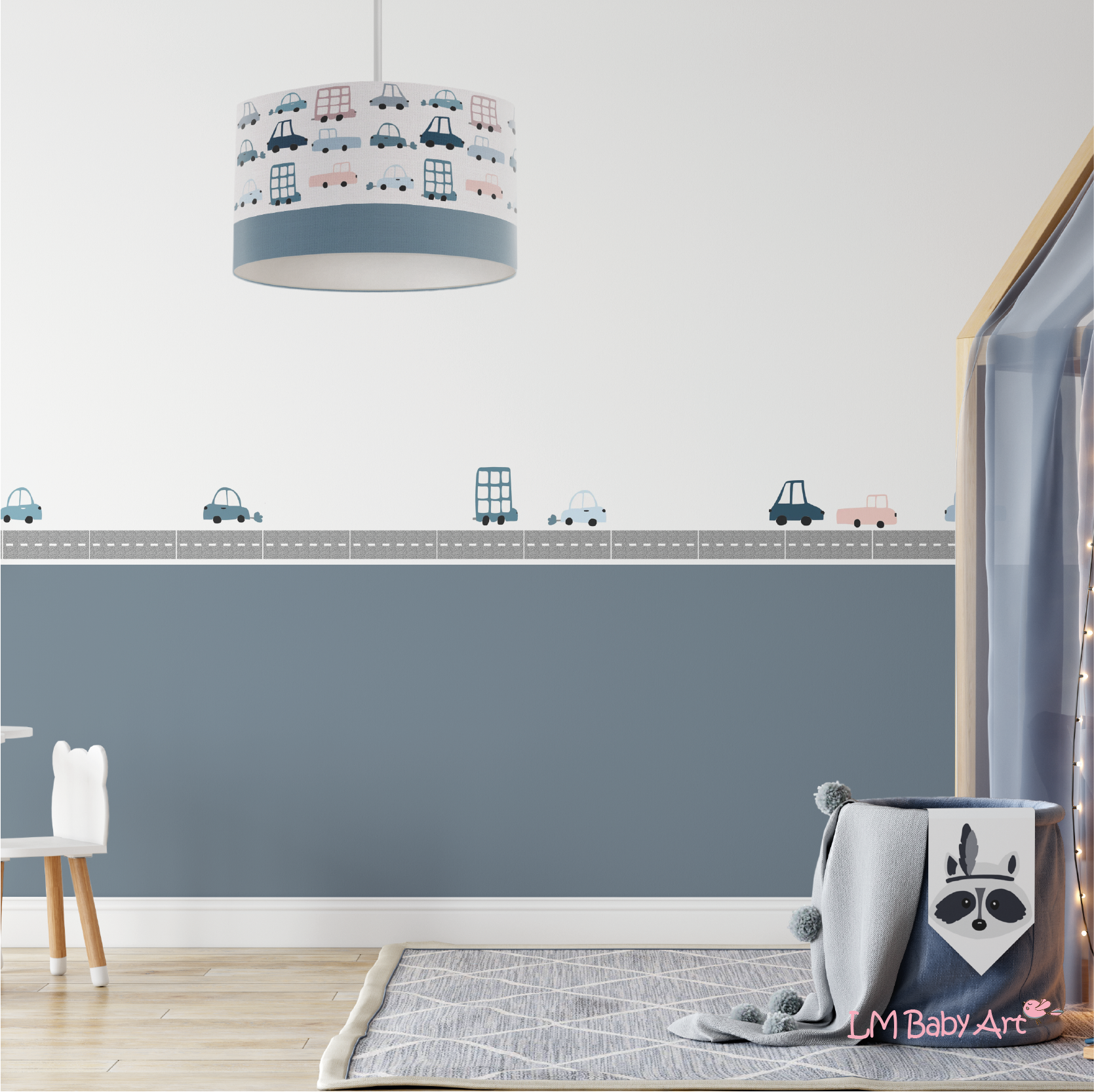 Muursticker auto groeimeter kinderkamer Muursticker auto groeimeter kinderkamer