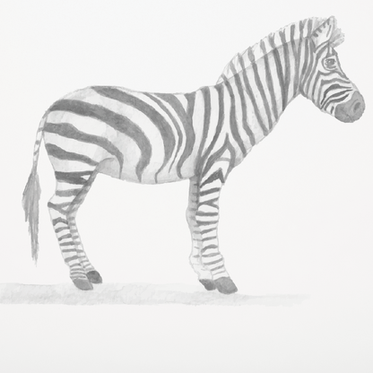Zebra muursticker - LM Baby Art | Muurdecoratie voor de allerkleinsten